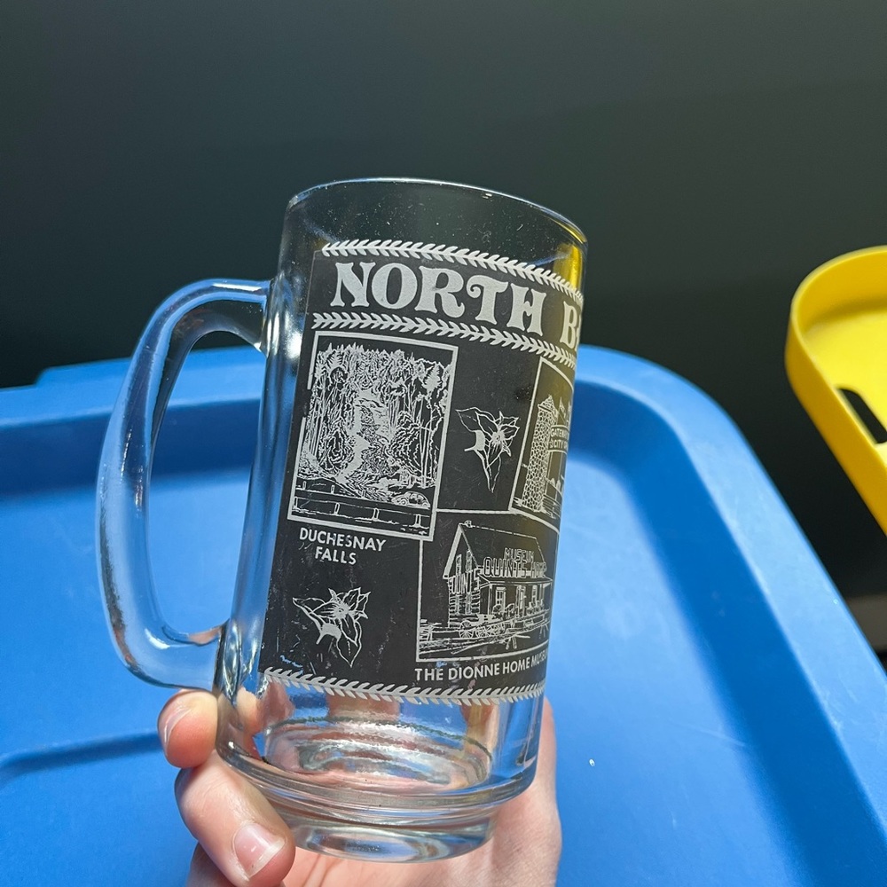 Clear Glass Mug with Scenic Print (North Bay, ON)